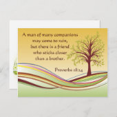 Sprichwörter 18:24 postkarte (Vorne/Hinten)