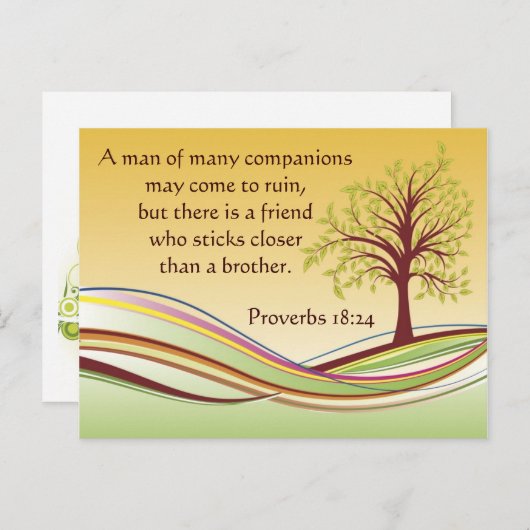 Sprichwörter 18:24 postkarte (Vorne/Hinten)