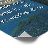 Sprichwörter 18 Strong Tower2 KJV Bible Verse Poster (Ecke)