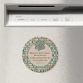 Sprichwörter 19:17 Retro-Ovale und Aquamarine Blum Magnet (In Situ (Geschirrspüler))