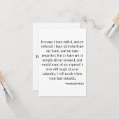 Sprichwörter 1:24-26 KJV Bibel Verse Flat Gruß Karte (Vorderseite/Rückseite Beispiel)