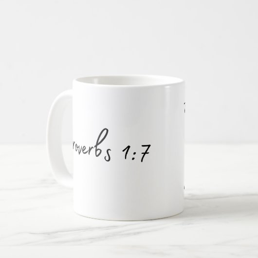 Sprichwörter 1:7 kaffeetasse (Vorderseite Links)