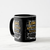 Sprichwörter 1:7 KJV Bibelverse Zwei-Tone Tasse (Vorderseite Links)