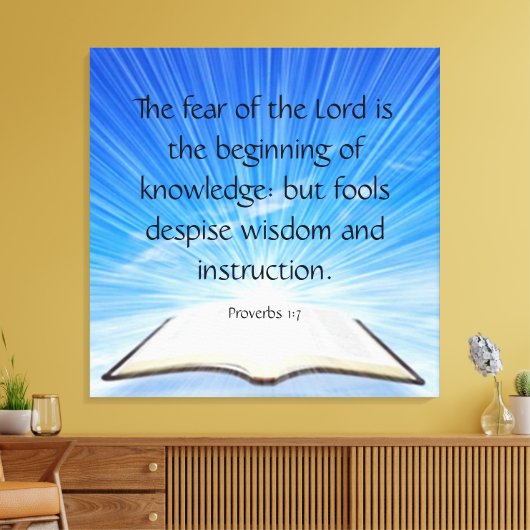 Sprichwörter 1:7 leinwanddruck (Insitu (Wohnzimmer))