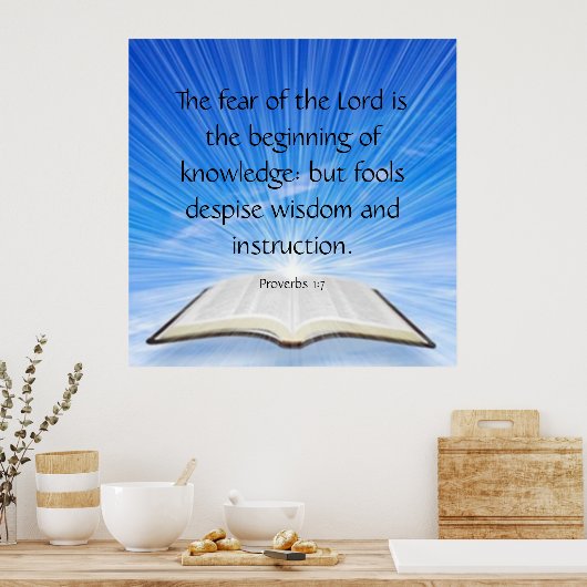 Sprichwörter 1:7 poster (Küche)