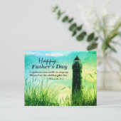 Sprichwörter 20:7 Bibelverse Vatertag, Leuchtturm Postkarte (Stehend Vorderseite)