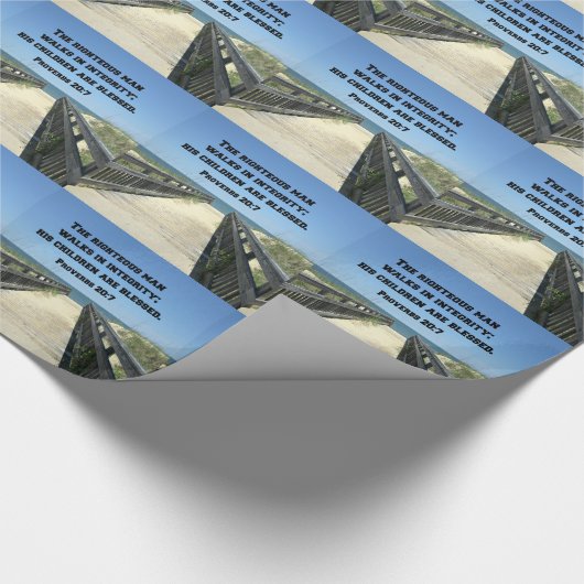 Sprichwörter 20:7 Der rechtschaffene Mann geht in Geschenkpapier (Ecke)