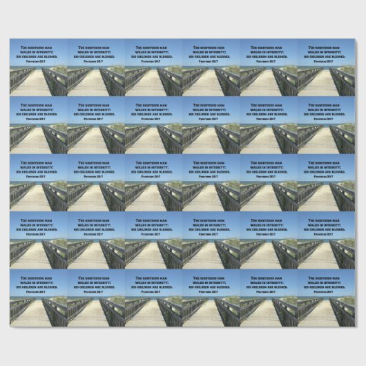 Sprichwörter 20:7 Der rechtschaffene Mann geht in Geschenkpapier (Flach)