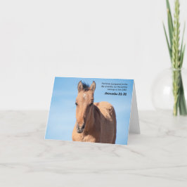 Sprichwörter 21:31 Verse der Wilden Pferde Dankeskarte