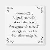 Sprichwörter 22:1 magnet (Vorne)