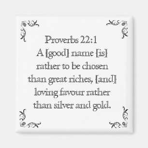 Sprichwörter 22:1 magnet