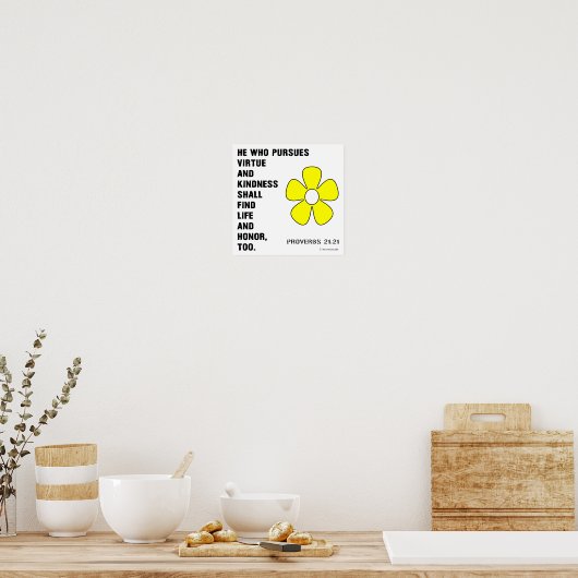 Sprichwörter 22:21 Tugend Poster (Küche)