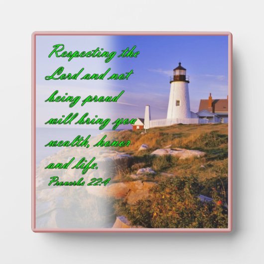 Sprichwörter 22:4 fotoplatte (Vorderseite)