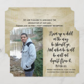 Sprichwörter 22 Christlich Bible Verse Foto Abschl Einladung (Vorne/Hinten)