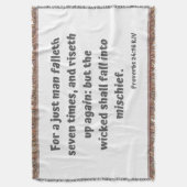 Sprichwörter 24:16 KJV Bible Verse Scripture Decke (Vorderseite Vertikal)