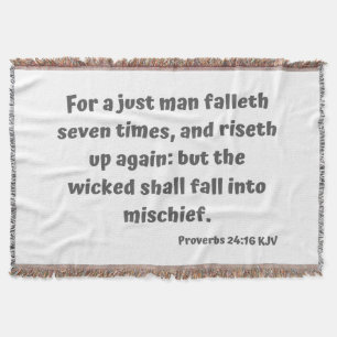 Sprichwörter 24:16 KJV Bible Verse Scripture Decke