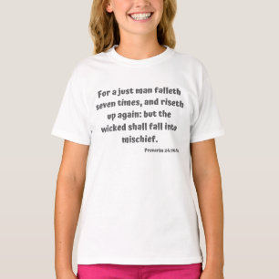 Sprichwörter 24:16 KJV Bible Verse Scripture Girl' T-Shirt