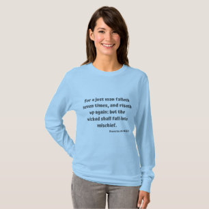 Sprichwörter 24:16 KJV Bible Verse Scripture Women T-Shirt