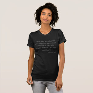Sprichwörter 24:16 KJV Bible Verse Scripture Women T-Shirt