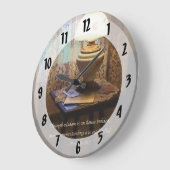 Sprichwörter 24 3 durch Weisheit ist ein Haus geba Große Wanduhr (Winkel)