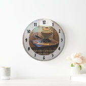 Sprichwörter 24 3 durch Weisheit ist ein Haus geba Große Wanduhr (Zuhause)