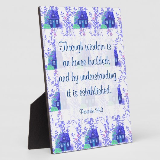 Sprichwörter 24:3 Plaque Fotoplatte (Seite)