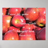 Sprichwörter 25:11 Ein Wort, passend gesprochen, i Poster (Vorne)