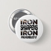 Sprichwörter 27-17 Eisen schärft Eisen Button (Vorne & Hinten)
