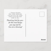 Sprichwörter 27:17 Freunde Schärfen die Minds Postkarte (Rückseite)