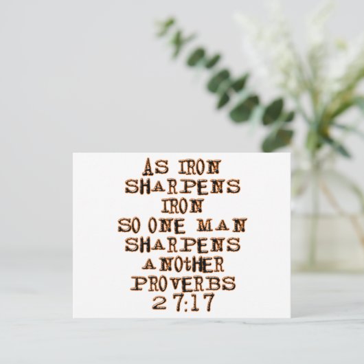 Sprichwörter 27:17 postkarte (Stehend Vorderseite)