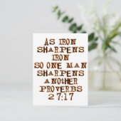 Sprichwörter 27:17 postkarte (Stehend Vorderseite)