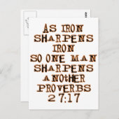 Sprichwörter 27:17 postkarte (Vorne/Hinten)