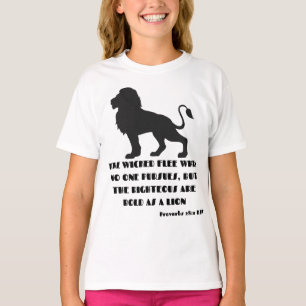 Sprichwörter 28:1 Bibelverse Zitat KJV Girl's T-Shirt