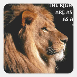 Sprichwörter 28:1 quadratischer aufkleber