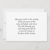 Sprichwörter 28:1: Rechtschaffene Fett als Löwenfl (Rückseite)