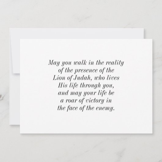 Sprichwörter 28:1: Rechtschaffene Fett als Löwenfl (Rückseite)