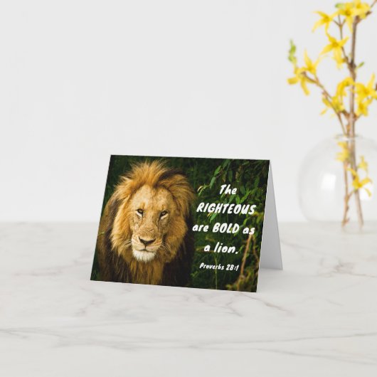 Sprichwörter 28:1 Rechtschaffene sind kühl wie ein Karte (Gelbe Blume)