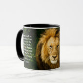 Sprichwörter 28:1 Rechtschaffene sind kühl wie ein Tasse (Vorderseite Links)