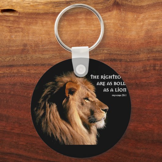 Sprichwörter 28:1 schlüsselanhänger (Vorderseite)