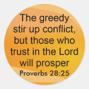 Sprichwörter 28:25 Aufkleber