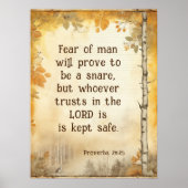 Sprichwörter 29:25 Angst vor dem Verse der Menschh Poster (Vorne)