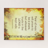 Sprichwörter 29:25 Angst vor dem Verse der Menschh Puzzle (Horizontal)