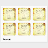 Sprichwörter 29:25 Angst vor dem Verse der Menschh Quadratischer Aufkleber (Blatt)