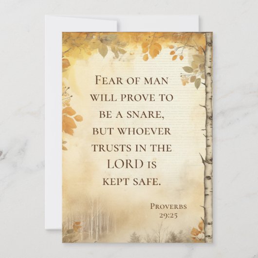 Sprichwörter 29:25 "Fear of Man Bible Verse Flat C (Vorderseite)