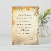 Sprichwörter 29:25 "Fear of Man Bible Verse Flat C (Stehend Vorderseite)