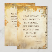 Sprichwörter 29:25 "Fear of Man Bible Verse Flat C (Vorne/Hinten)
