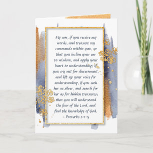 Sprichwörter 2:1-5 Incline dein Ohr in Weisheit Karte