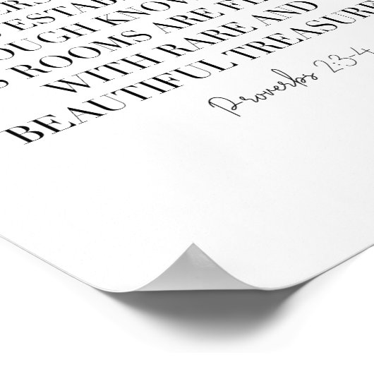 Sprichwörter 2:3-4 poster (Ecke)