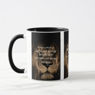 Sprichwörter 30:30 KJV Bibelverse Zwei-Tone-Tasse Tasse