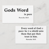 Sprichwörter 30:5 visitenkarte (Vorne/Hinten)